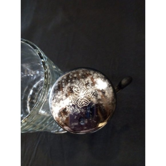 FINE Italy Glass Beer Stein with Bell Ringer‎ -Metal Discoloration (9d1) - Picture 4 of 6